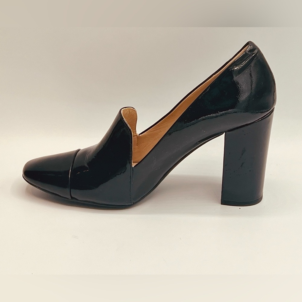 EU 36 US6 GEOX Respira Black Classic Patent Leather Pumps 3” Comfortable Heel